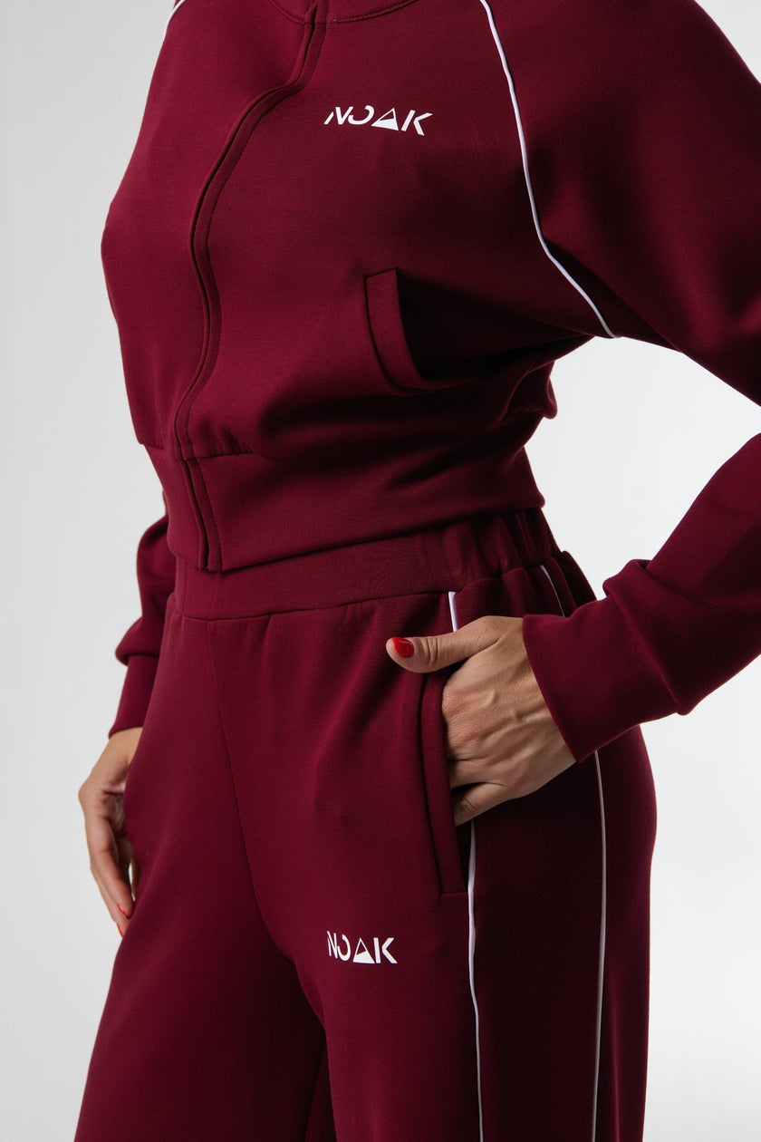 Tracksuit - NOAK SPORT - Noak Nova Tracksuit | Cropped Jacket & Wide Leg Pants Set | Relaxed Fit