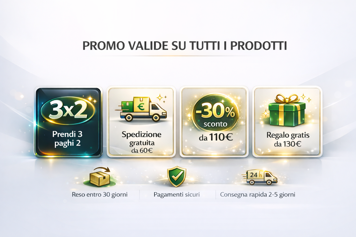 Promozioni NOAK SPORT valide su tutti i prodotti: 3x2, spedizione gratuita da 60€, sconto 30% da 110€ e regalo gratis da 130€.